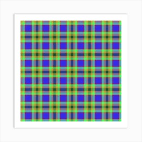 Plaid Fabric 55 Art Print