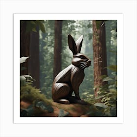 Rabbit In The Woods 32 Art Print