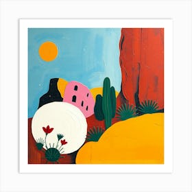 Cactus In The Desert Art Print