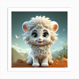 Cute Sheep Art Print