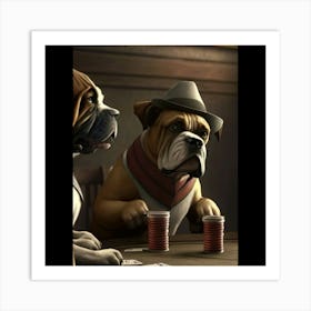 Poker Dogs 16 Art Print