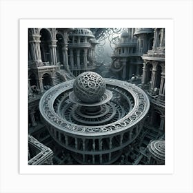 Genius, Madness, Time And Space 22 Art Print
