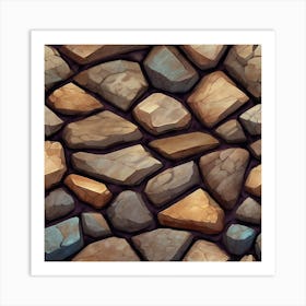 Stone Wall Background 1 Art Print