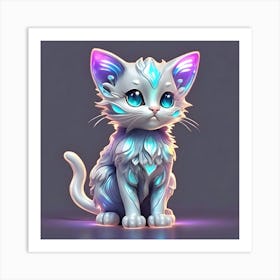 Ice Kitten Art Print