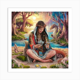 Tarot Card Reading 13 Art Print