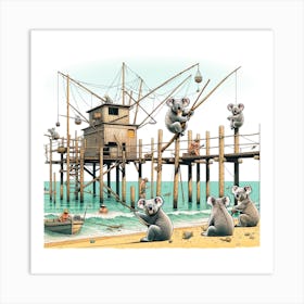 Koalas Pescara "The Trabucco" Art Print