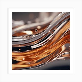 Abstract Water Wave Art Print