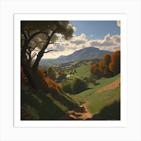 Valley In Autumn Art Print