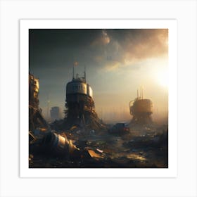 Futuristic City 1 Art Print