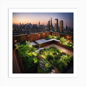 Rooftop Garden Art Print