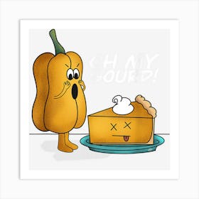 Oh My Gourd! Funny Thanksgiving Design Art Print