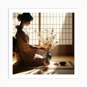 Japanese geisha Art Print