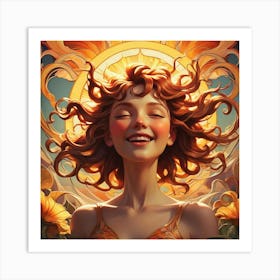 Girl In The Sun Art Print