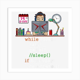 Mens 19th Birthday I Video Gamers & Coder I Eat Game Sleep 1 Art Print