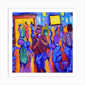 Dancers At The Club Art Print