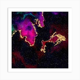 100 Nebulas in Space with Stars Abstract n.118 Art Print