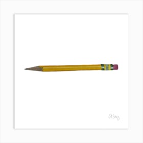 Yellow Pencil Art Print