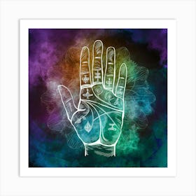 A Stunning Intricate Illustration Of Palmistry Sho Qmaa5afusqe1yagyxbhnkg G2zkf7uesdq2fga4d4ns8a Art Print