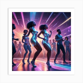 Dancers At The Club Art Print