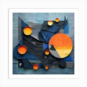 Abstract Painting, colors combination Art Print