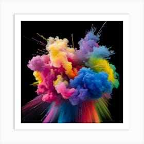 Colorful Powder Explosion 1 Art Print