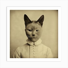 freak Cat Portrait Art Print