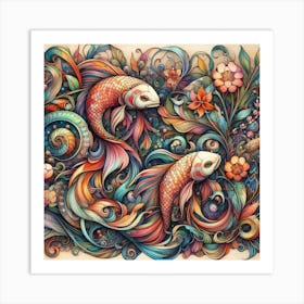 Colorful fish 1 Art Print