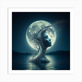 Mystical lake Art Print