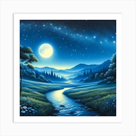 Moonlit Serenity Art Print