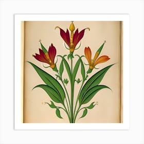 Flora Of Iran Art Art Print
