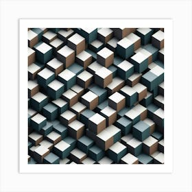 Abstract Cubes 2 Art Print