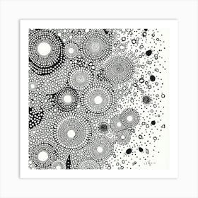 Black And White Dots 2 Art Print