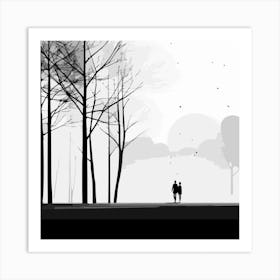 Couple In Park 1 Exp 1 Art Print