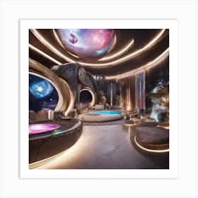 Futuristic Bathroom Art Print