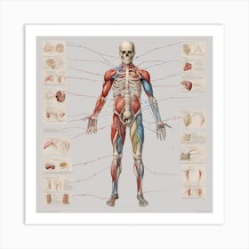 Anatomy Of The Human Body Art Print