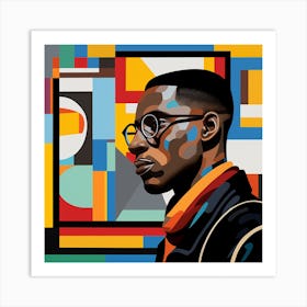 'The Man In Glasses' Art Print