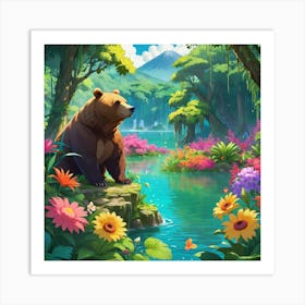 Bear In The Forest Art Print