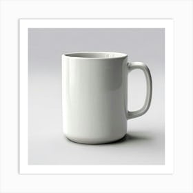 Mock Up Mug Blank Plain Ceramic Customizable Unadorned Empty Clean Simple Minimalist Mo (3) Art Print