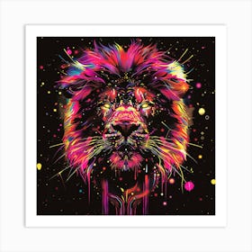 Lion Fire Art Print