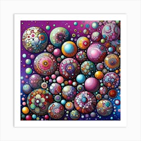 Colorful Spheres Art Print