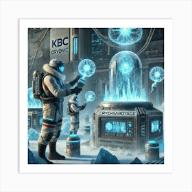 A Futuristic Sci Fi Scene Focusing On The Cryo Sab Art Print