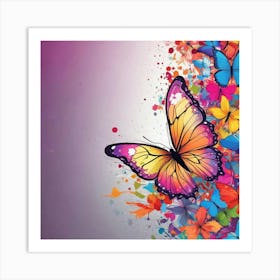 Colorful Butterflies 110 Art Print