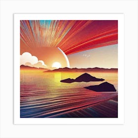 Abstract Sunset Art Print