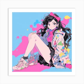 Anime Girl Art Print