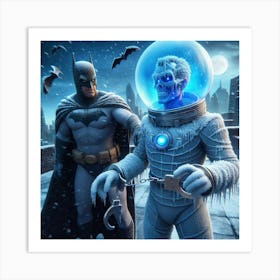 Batman And Iceman 6 Art Print