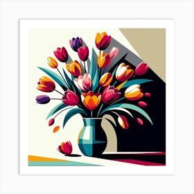 Vase Of Tulips Art Print