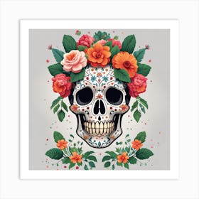 Floral Skull (2) 1 Art Print
