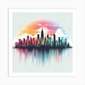 New York City Skyline 9 Art Print