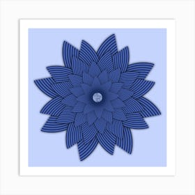 Blue Lotus Flower Art Print