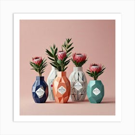 Geometric Vases Art Print